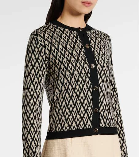 Valentino Toute La V virgin wool cardigan 5