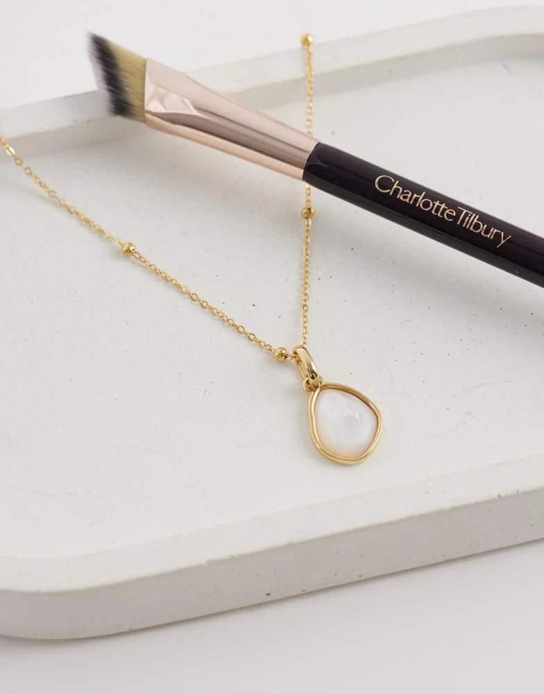 Abbott Lyon Abbott Lyon moonstone pendant necklace in 18k plated stainless steel in gold 2