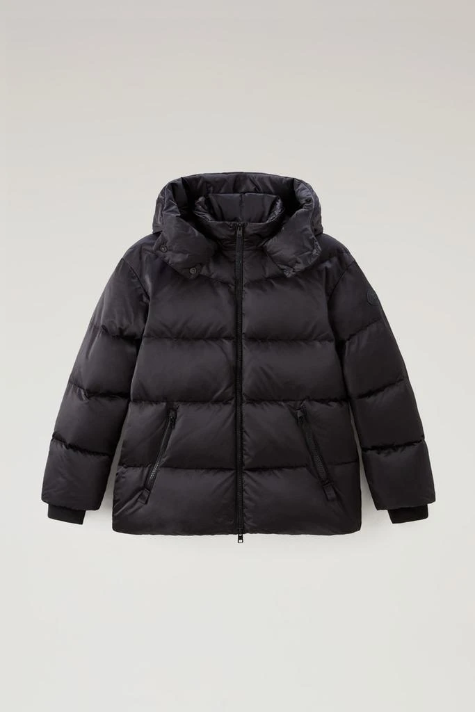 Woolrich Down Jacket in Nylon Satin - Women - Black
