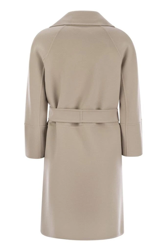 Max Mara ARONA YELLOW CLOTH COAT WITH BELT 2