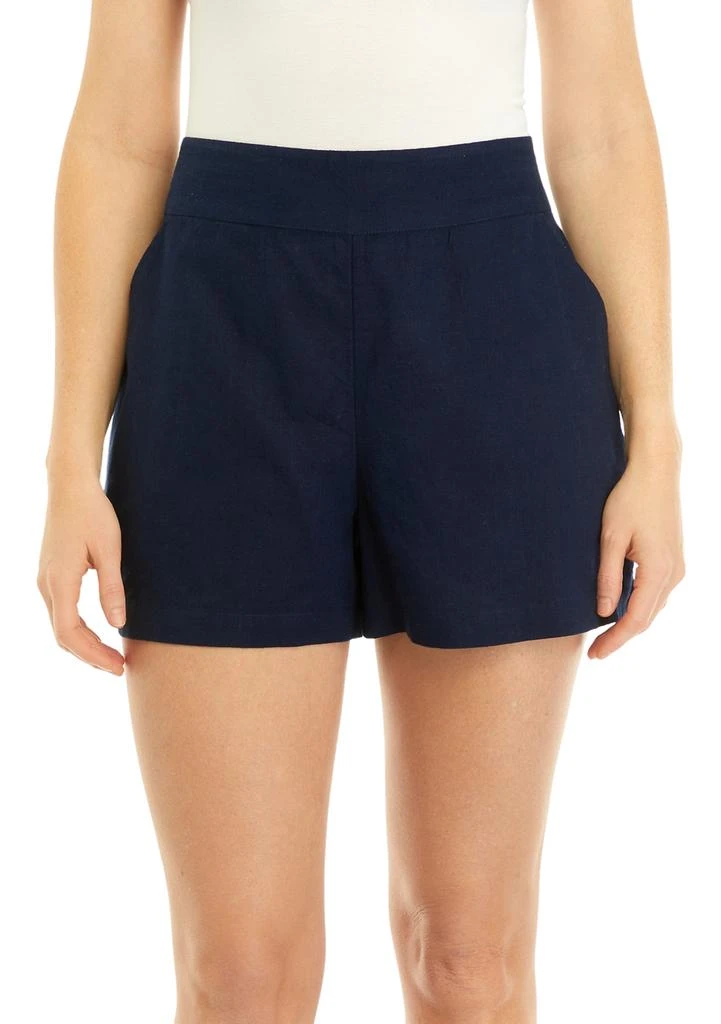Crown & Ivy™ Women's High Rise Solid Linen Shorts 1