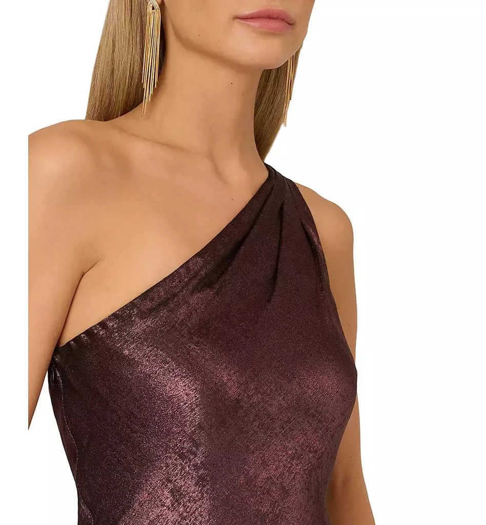 by Adrianna Papell Women's Metallic One-Shoulder Dress  On Sale Now with  Up to 81% Off | Discover Exclusive Deals & Savings at BeyondStyle   Authentic Adrianna dress|women's fashion, shoes & accessories|dresses