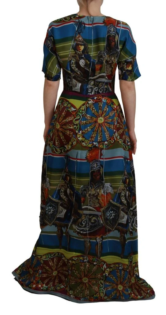 Dolce 
Gabbana Multicolor Sicily Silk A-line Long Gown Dress 3