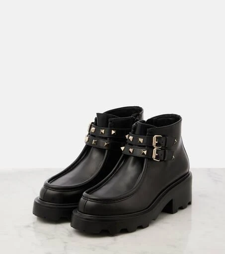 Valentino Rockstud leather ankle boots 4