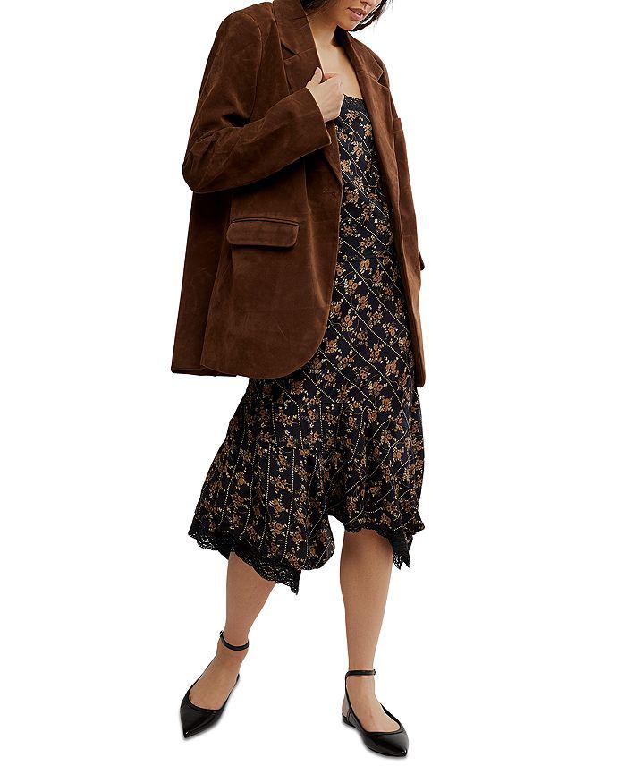 Free People Paper Cut Faux Suede Blazer