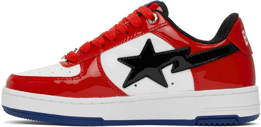 Bape Red & White 'BAPE' STA # 1 Sneakers 3
