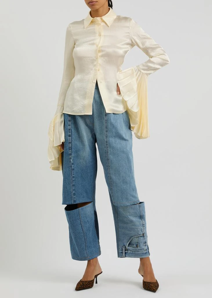 A.W.A.K.E MODE Crinkle-effect satin shirt 4