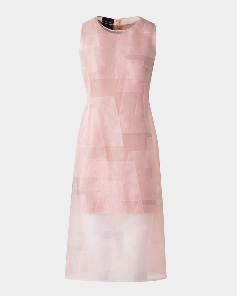Akris Layered Trapezoid Techno Organza Sleeveless Dress 1
