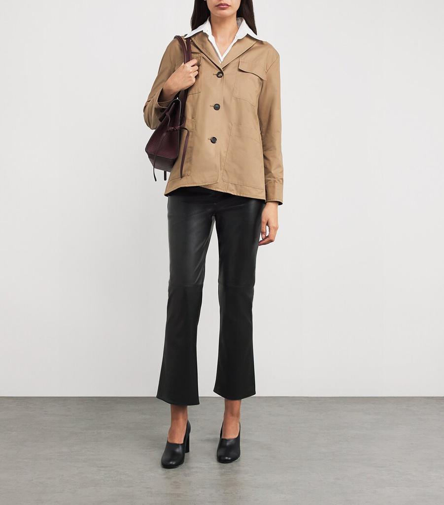 Max Mara Coated Fabric Flared Trousers