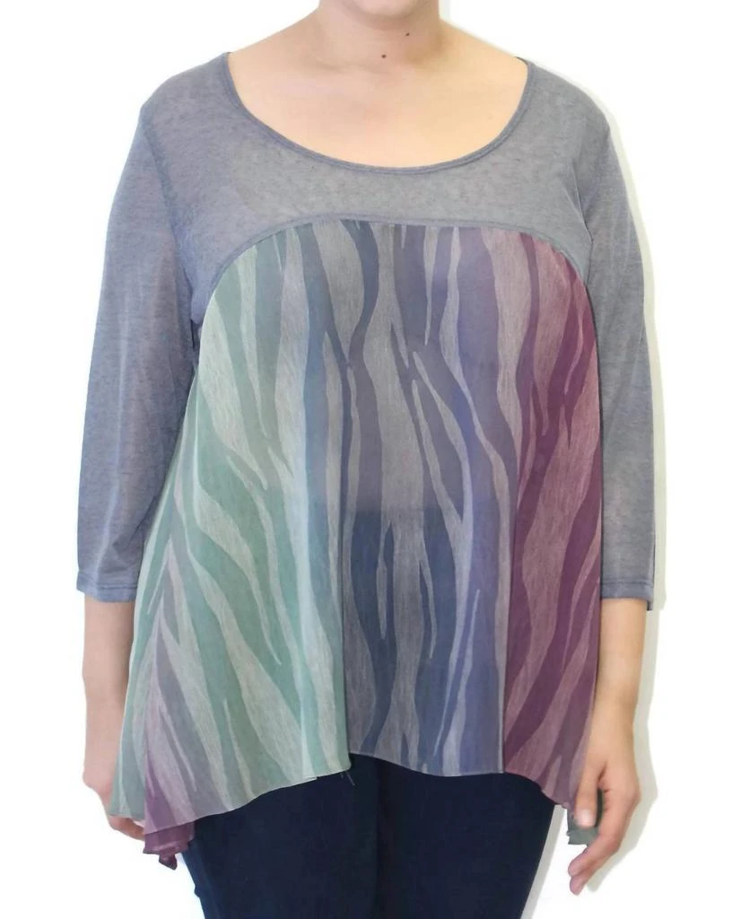 COLORS BY CARIBE Colors By Caribe - Chiffon Slub Top