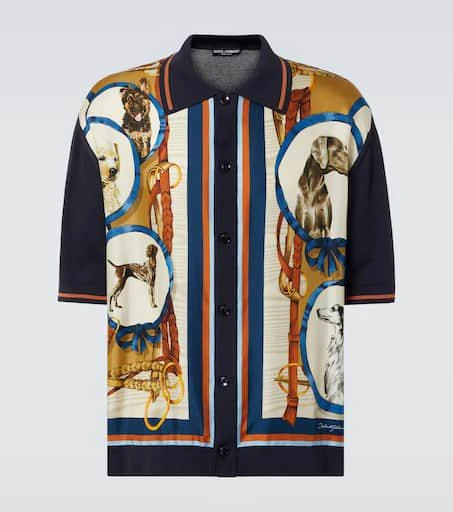 Dolce 
Gabbana Printed silk and cotton bowling shirt 1