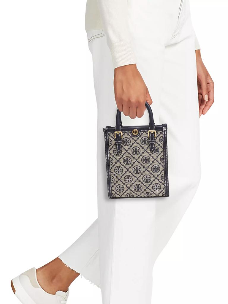 Tory Burch Mini T Monogram Jacquard Tote - Crossbody Bags