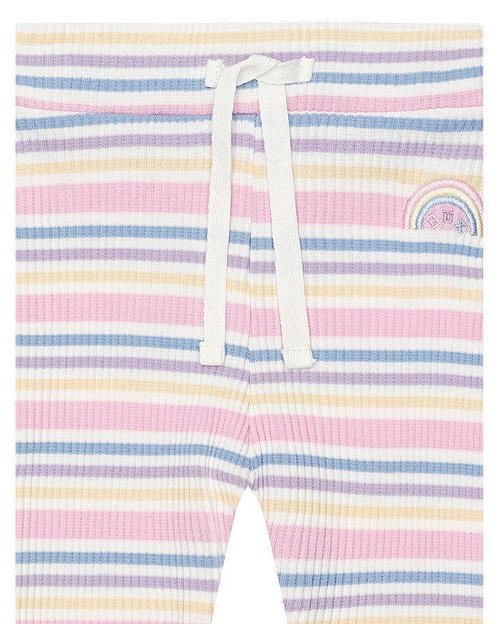 Huxbaby Girls' Rainbow Striped Rib Leggings - Baby
