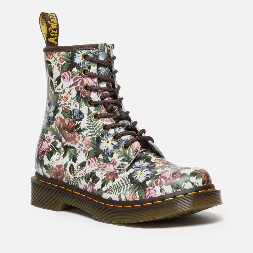 Shop Women's 1460 Floral-Print Leather 8-Eye Boots on Sale at