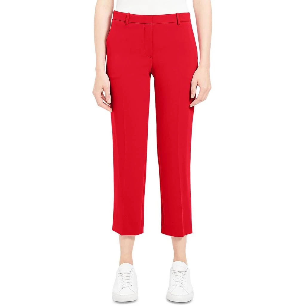 Theory Womens Crepe Tailored Trouser Pants 1