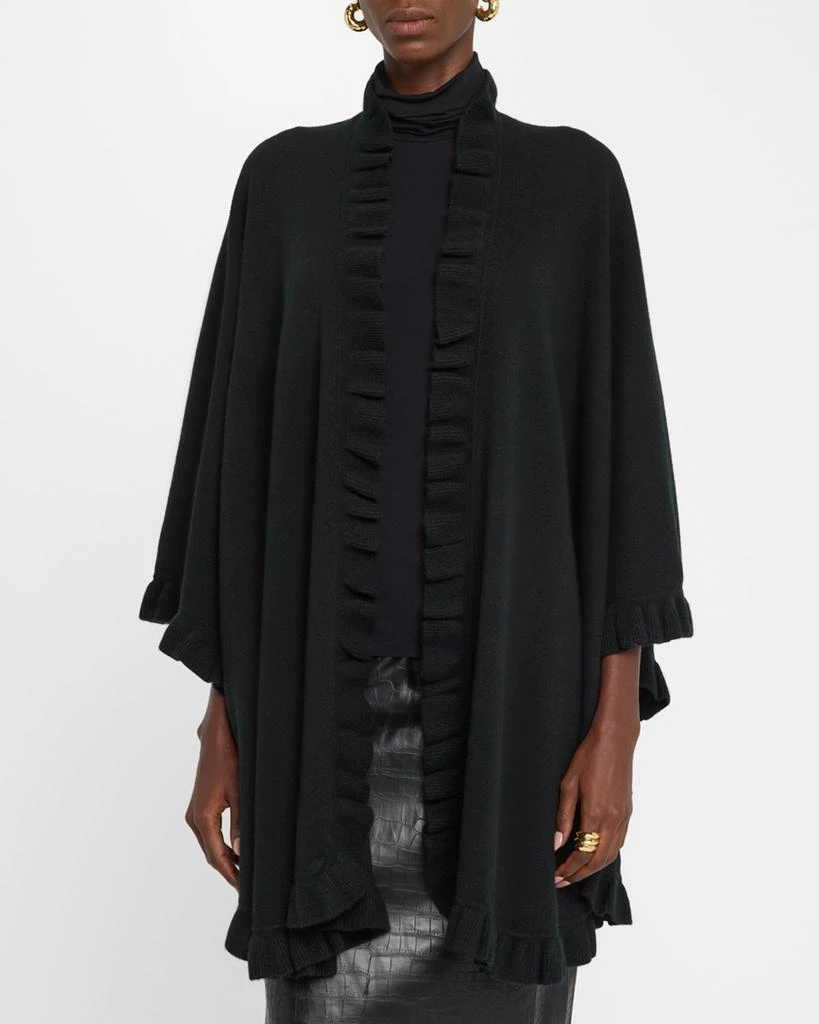 Sofia Cashmere Ruffle-Trim Cashmere Cape 4