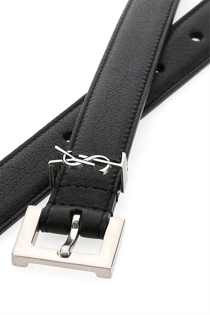 Saint Laurent Saint Laurent Monogram Logo Plaque Belt 3