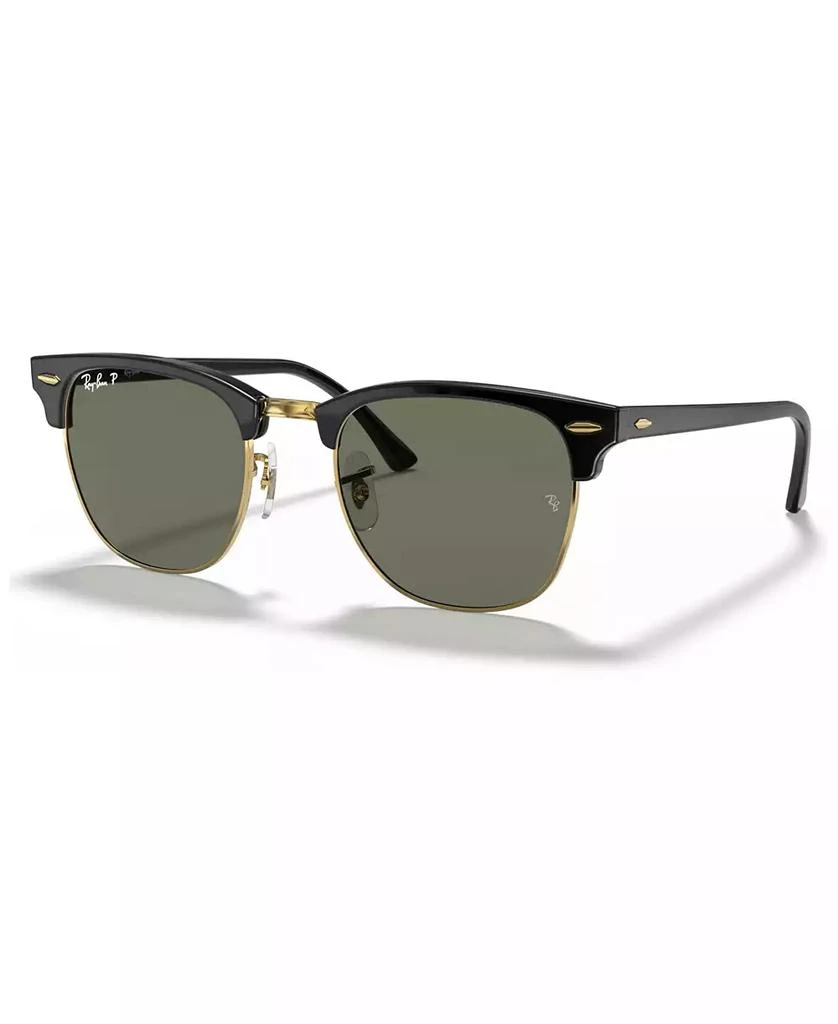 Ray-Ban Unisex Polarized Low Bridge Fit Sunglasses, RB3016F CLUBMASTER CLASSIC 55 1