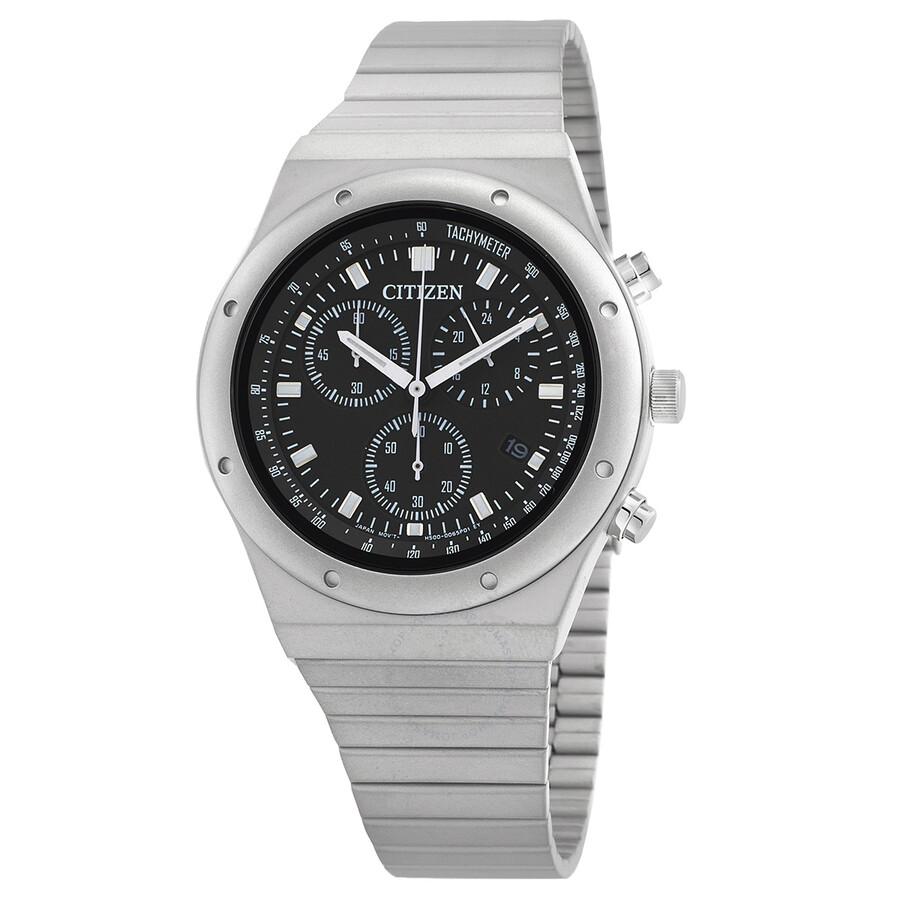 Citizen Open Box - Citizen Chronograph Quartz Black Dial Men's Watch AT2540-57E