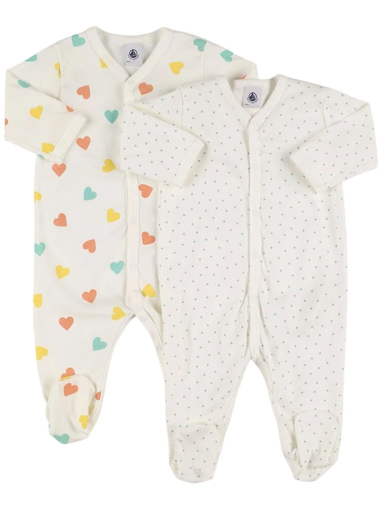 PETIT BATEAU Set Of 2 Cotton Jersey Rompers 1