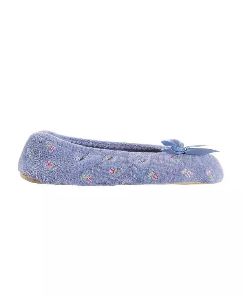 Isotoner Signature Isotoner Embroidered Terry Ballerina Slipper, Online Only 2