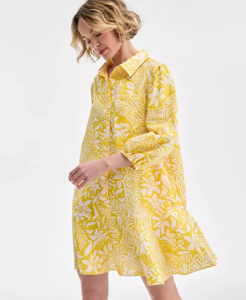 Charter Club Petite 100% Linen Flounce-Hem Shirtdress, Exclusively at Macy's 2
