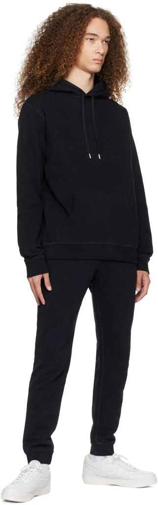 Sunspel Black Drawstring Hoodie 4