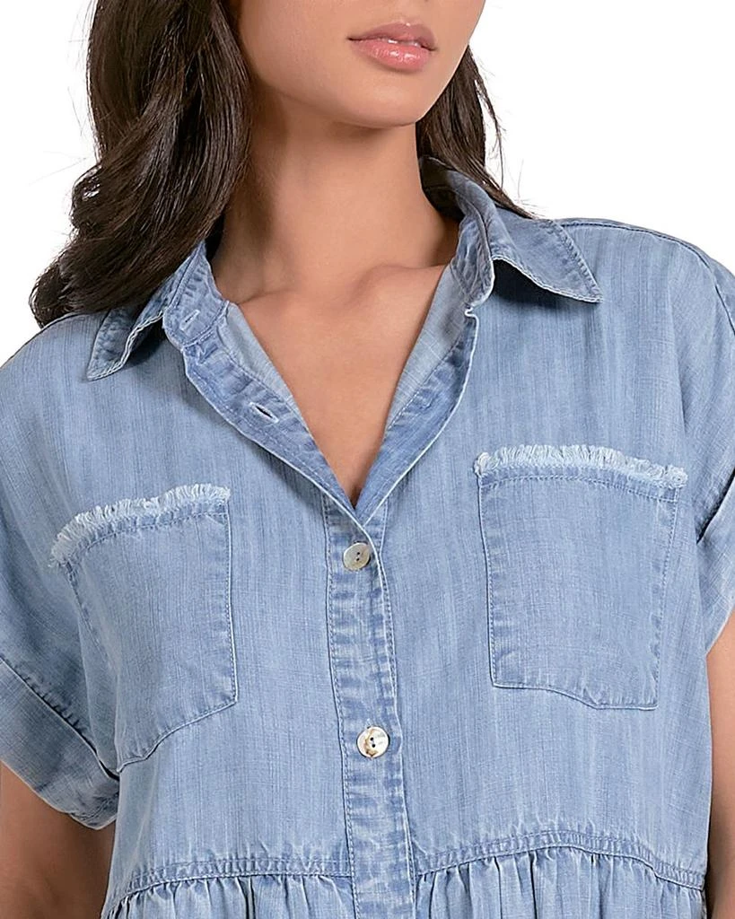 Elan Frayed Trim Shirt Dress 3