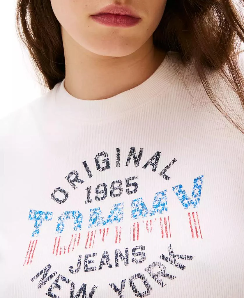 Tommy Jeans Women's Slim-Fit Ribbed Americana Graphic T-Shirt 3