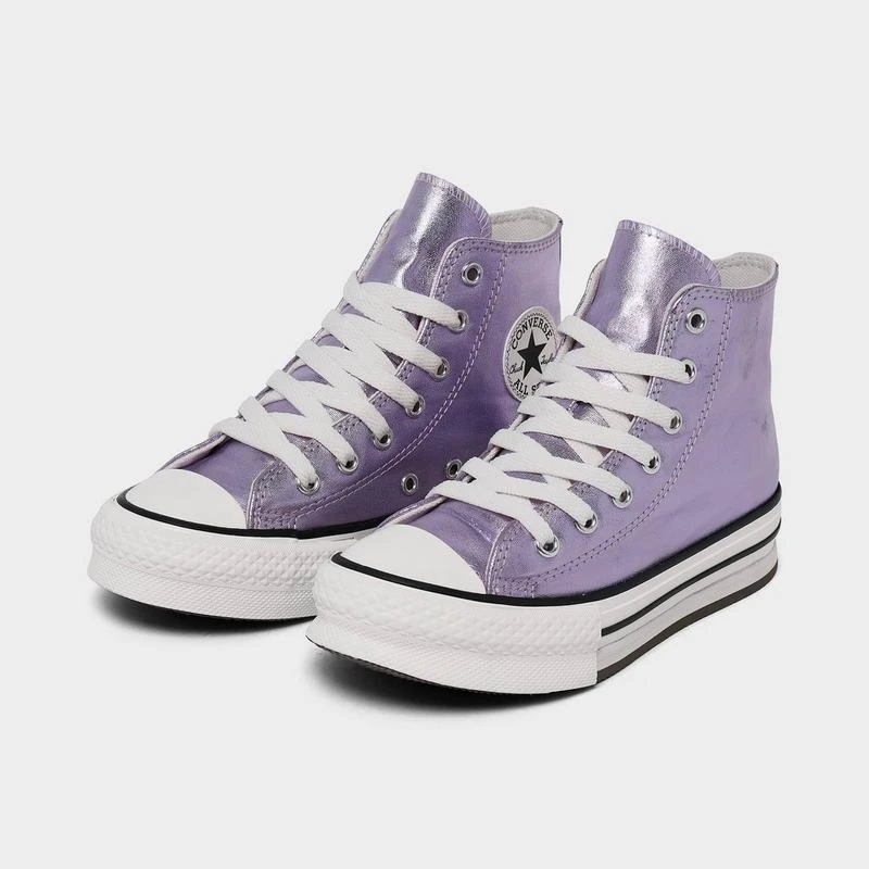 Converse Girls' Little Kids' Chuck Taylor All Star EVA Lift Platform Metallic Casual Shoes 2