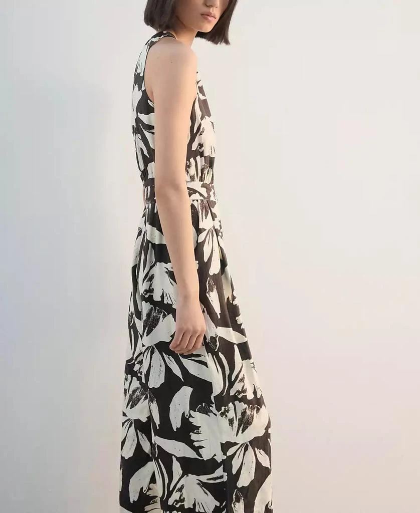 Mango Women
s Printed Cropped Belt Jumpsuit 3