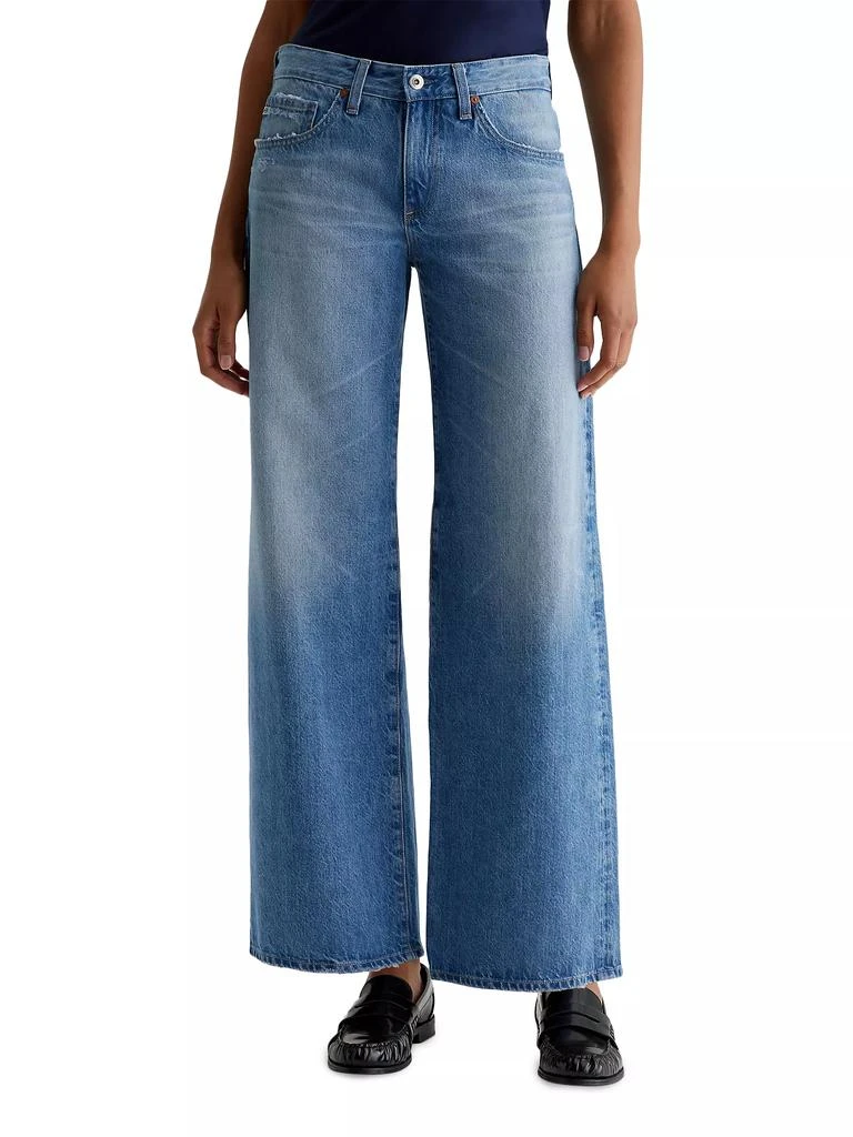 AG Jeans Adria Mid-Rise Wide-Leg Jeans 1