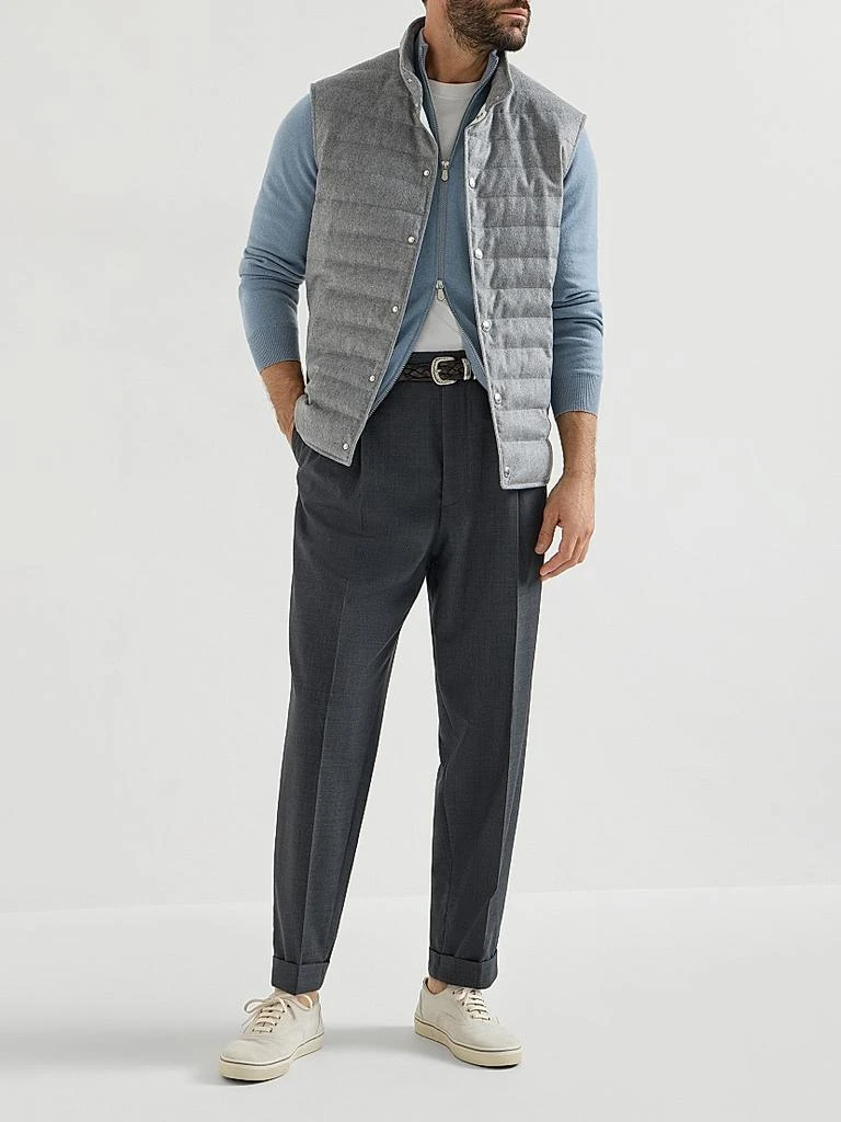 Brunello Cucinelli Lightweight Cashmere Flannel Down Vest 6
