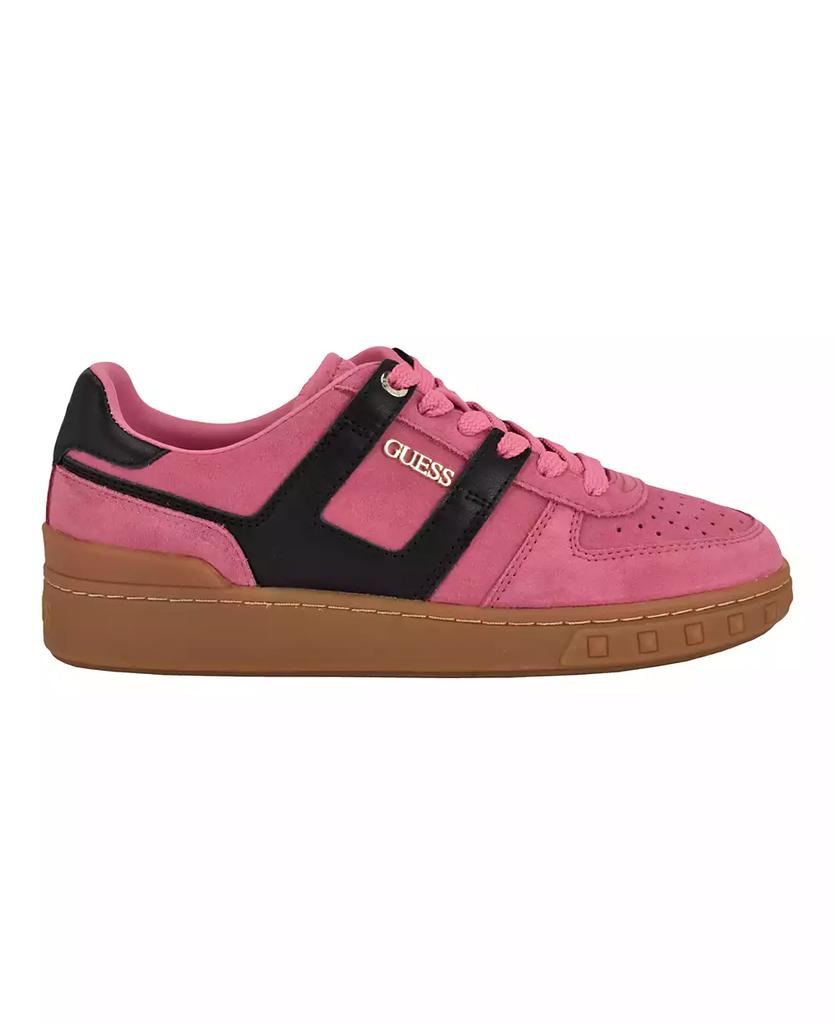 GUESS Women's Inart Low Profile Sporty Gum Bottom Lace-Up Sneakers
