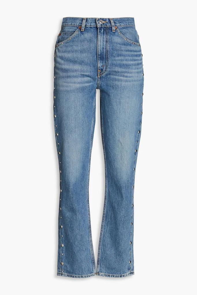 Re/Done 70s studded high-rise straight-leg jeans 1