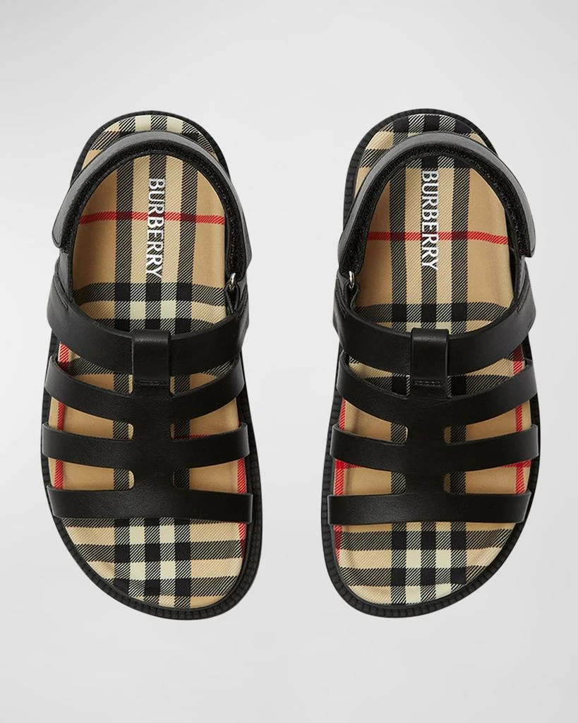 Burberry Girl's Sam Leather Fisherman Sandals, Toddler/Kids 2