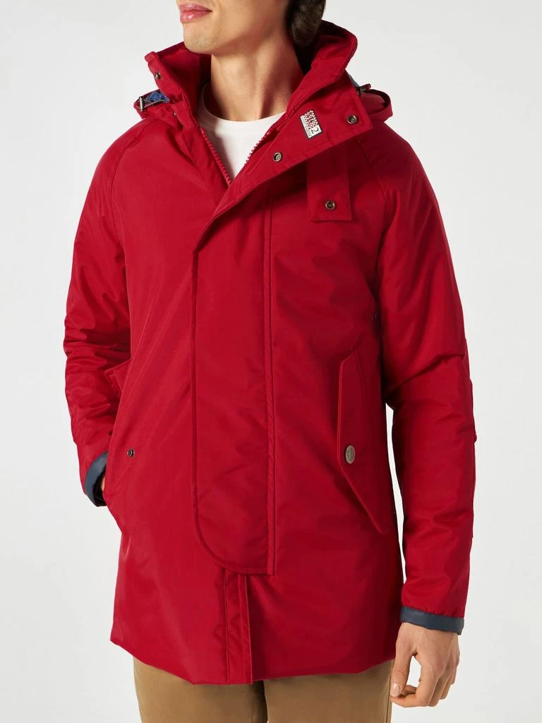 Mc2 Saint Barth Man Hooded Red Parka Jacket Voyager 1