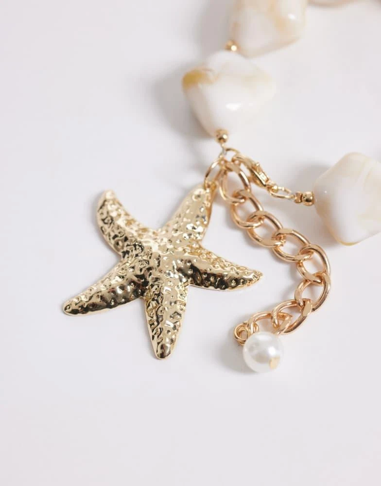 South Beach South Beach starfish stone braclet in gold 2