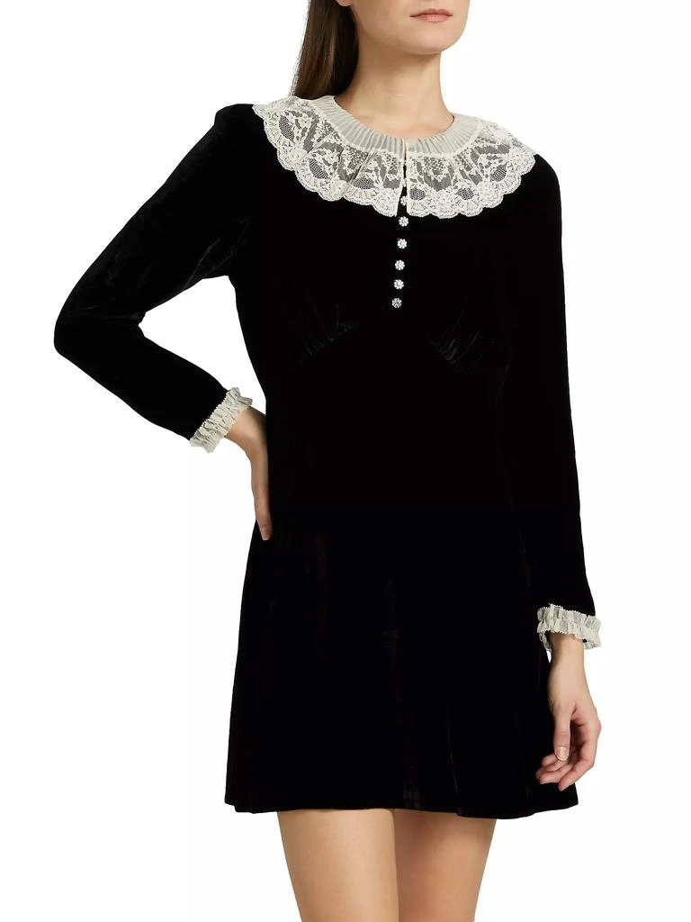 DÔEN Lisbeth Lace Collar Minidress 3