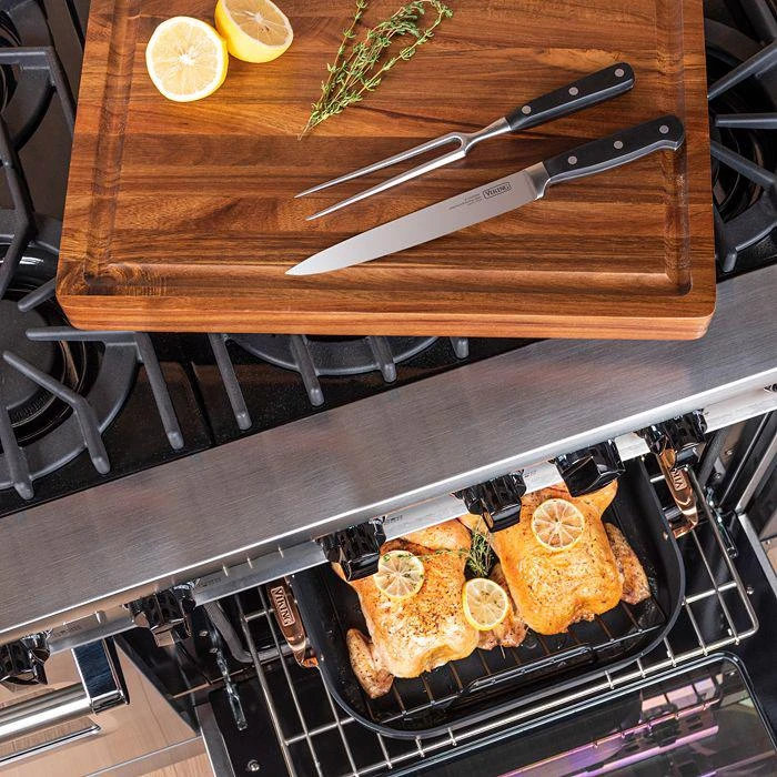 Viking Roaster Set with Rack, 2-Piece Carving Set & Wireless Thermometer 3