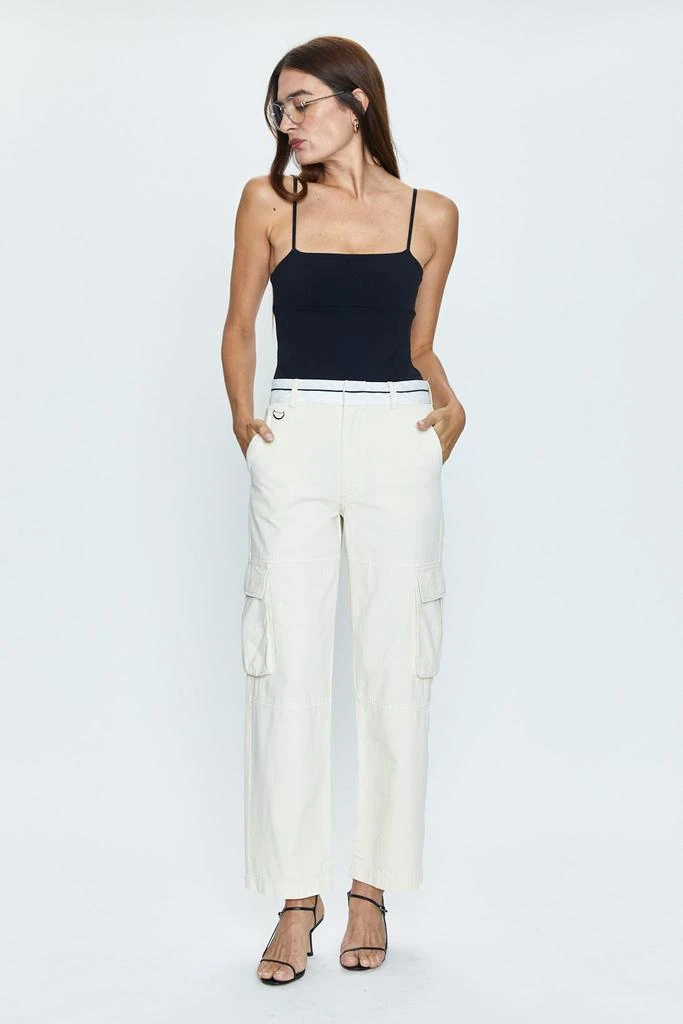 Pistola Denim Addie High Rise Trouser - Eggshell 5