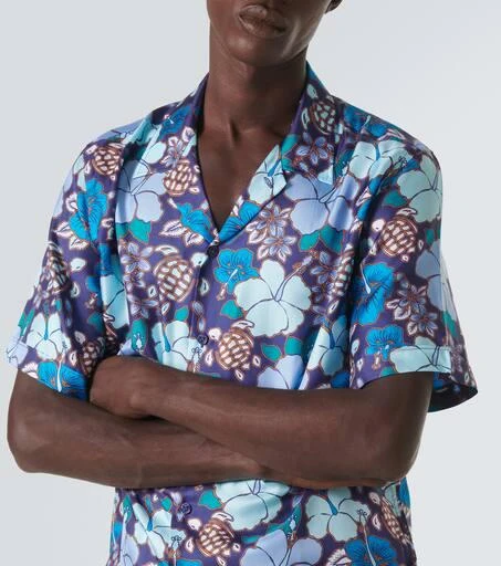 Vilebrequin Charli floral silk bowling shirt 5