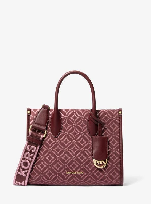 Michael Kors Mirella Small Metallic Logo Jacquard Crossbody Bag 1