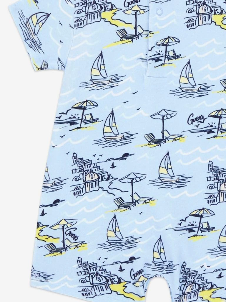 GUESS Guess Baby Boys Sea City Romper in Blue 4