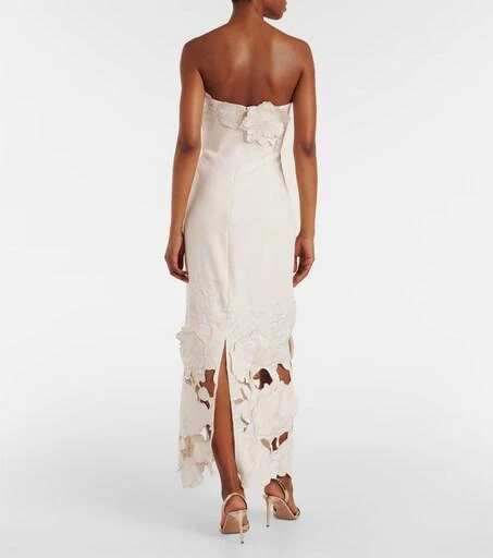 Leo Lin Rayna floral-appliqu crpe maxi dress - 2