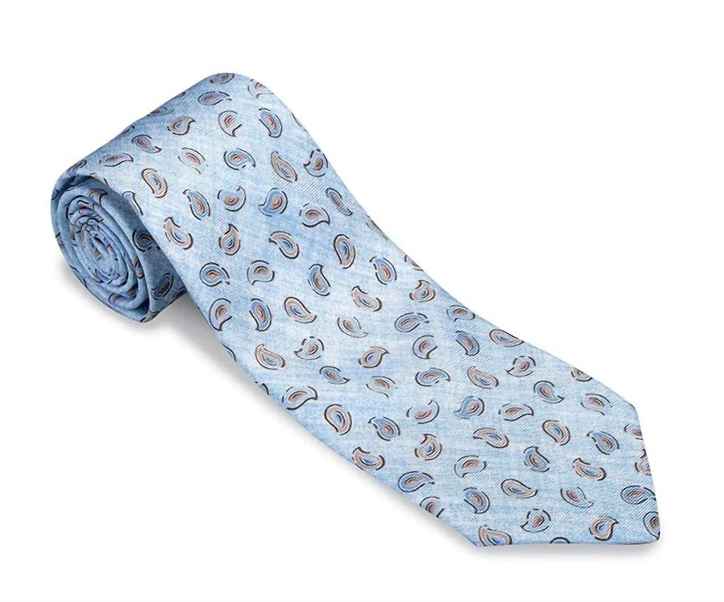 R. Hanauer Men's Brinkley Pine Neck Tie In Light Blue 1