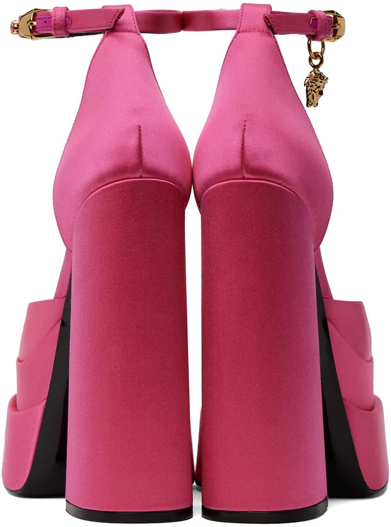Versace Pink Medusa Aevitas Platform Heels 2