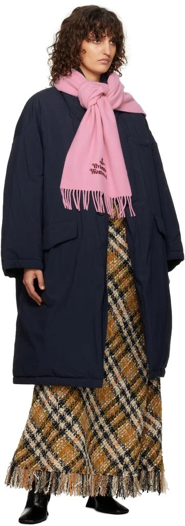 Vivienne Westwood Pink Embroidered Scarf 3