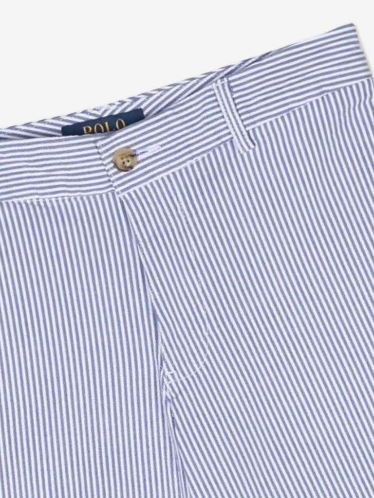 Ralph Lauren Boys Seersucker Preppy Shorts in Blue 4