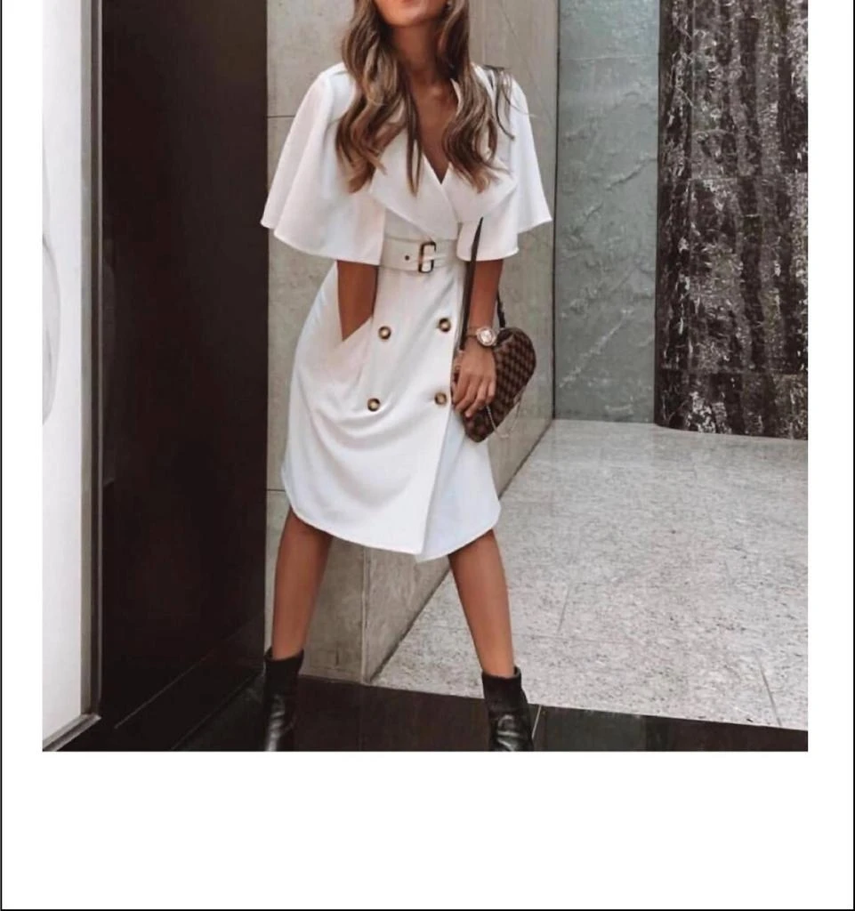 knee length dresses for ladies Boujee Babe Mini Dress (White) FINAL SALE – Blue Layne Boutique main image 0